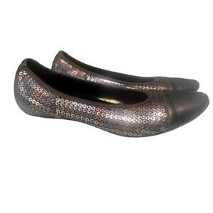 Donald J Pliner Couture Bronzed Sequin Ballet Flats 6